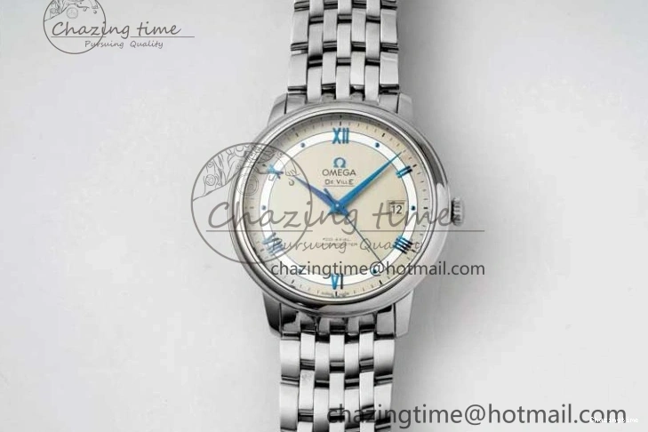 0325 HighPerformance De Ville SS DIWF 1:1 Best Edition Gray White Dial Blue Markers on SS Bracelet MIYOTA 7852